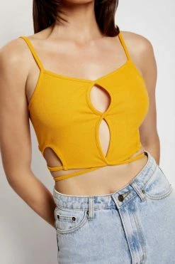 WXI Ayesha Cut Out Singlet - Mango All Tops 17 WXI Ayesha Cut Out Singlet - Mango All Tops