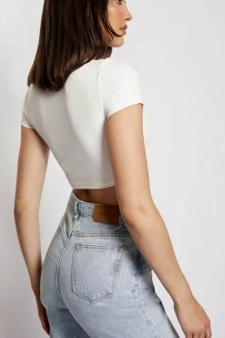 EMS Millicent Ripped Mom Jean - Light Blue