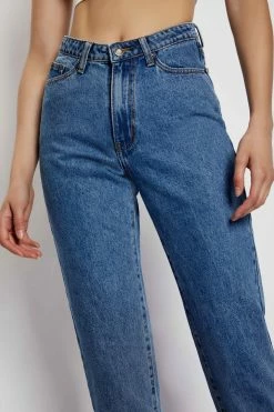 EMS Millicent Plain Rigid Mom Jeans - Mid Blue 17 EMS Millicent Plain Rigid Mom Jeans - Mid Blue