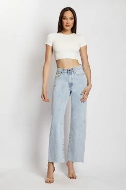 EMS Donna Straight Leg Jean - Light Blue All Bottoms 25 EMS Donna Straight Leg Jean - Light Blue All Bottoms