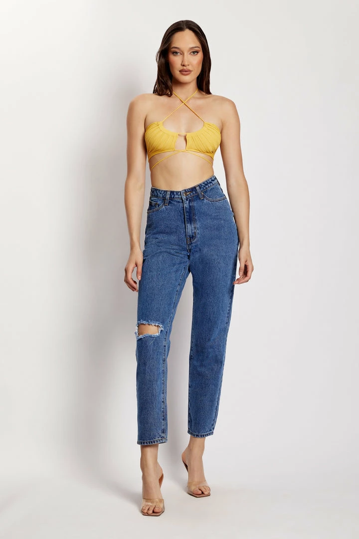 EMS Millicent Ripped Mom Jean - Mid Blue All Bottoms 7 EMS Millicent Ripped Mom Jean - Mid Blue All Bottoms