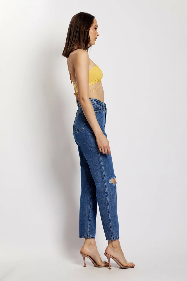 EMS Millicent Ripped Mom Jean - Mid Blue All Bottoms 9 EMS Millicent Ripped Mom Jean - Mid Blue All Bottoms