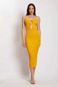 WXI Abbey Maxi Cut Out Dress - Mango DRESSES 20 WXI Abbey Maxi Cut Out Dress - Mango DRESSES