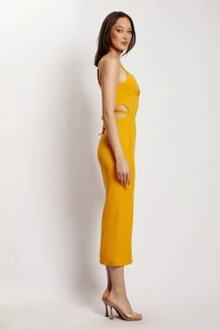 WXI Abbey Maxi Cut Out Dress - Mango DRESSES 18 WXI Abbey Maxi Cut Out Dress - Mango DRESSES
