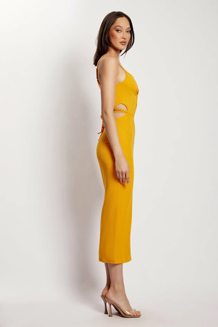 WXI Abbey Maxi Cut Out Dress - Mango DRESSES 7 WXI Abbey Maxi Cut Out Dress - Mango DRESSES