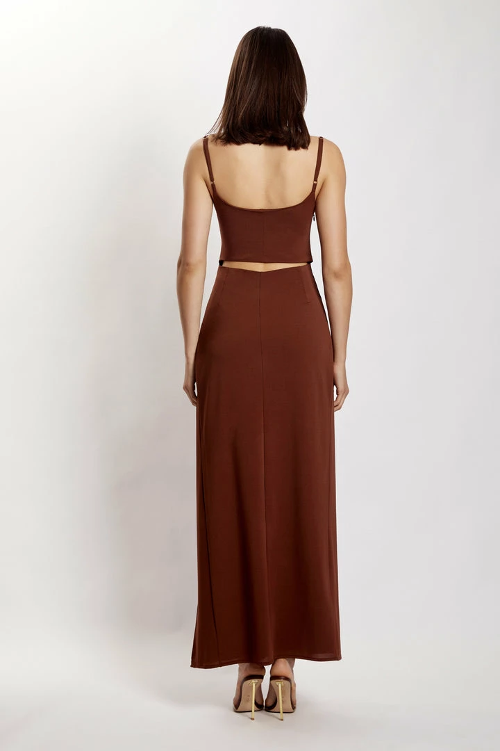 AMC Diane Maxi Wrap Over Dress - Chocolate DRESSES 2 AMC Diane Maxi Wrap Over Dress - Chocolate DRESSES