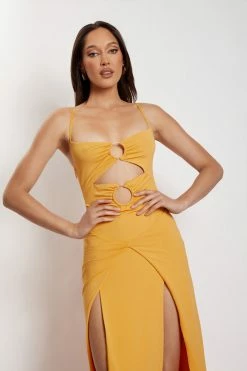 AMC Diane Maxi Wrap Over Dress - Mango DRESSES