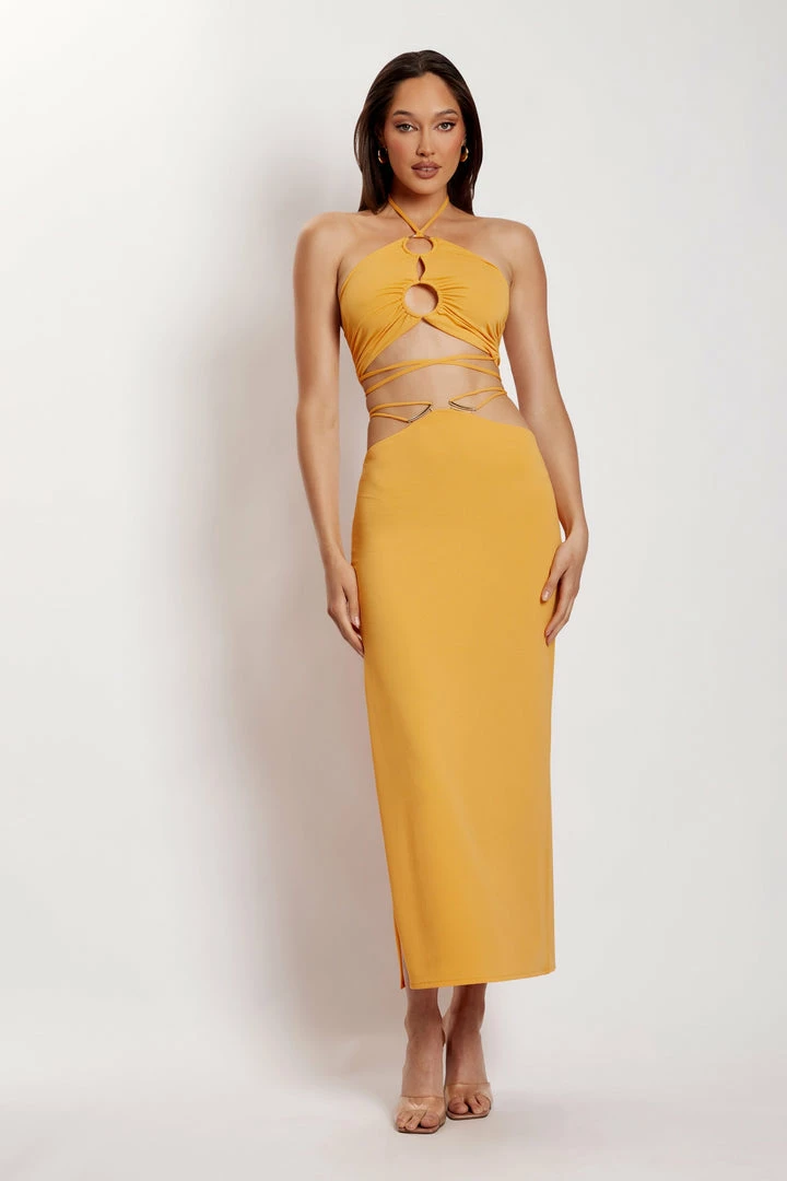 AMC Erika Maxi Skirt With Hardware - Mango 5 AMC Erika Maxi Skirt With Hardware - Mango