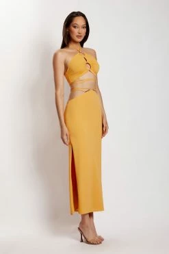 AMC Erika Maxi Skirt With Hardware - Mango 11 AMC Erika Maxi Skirt With Hardware - Mango