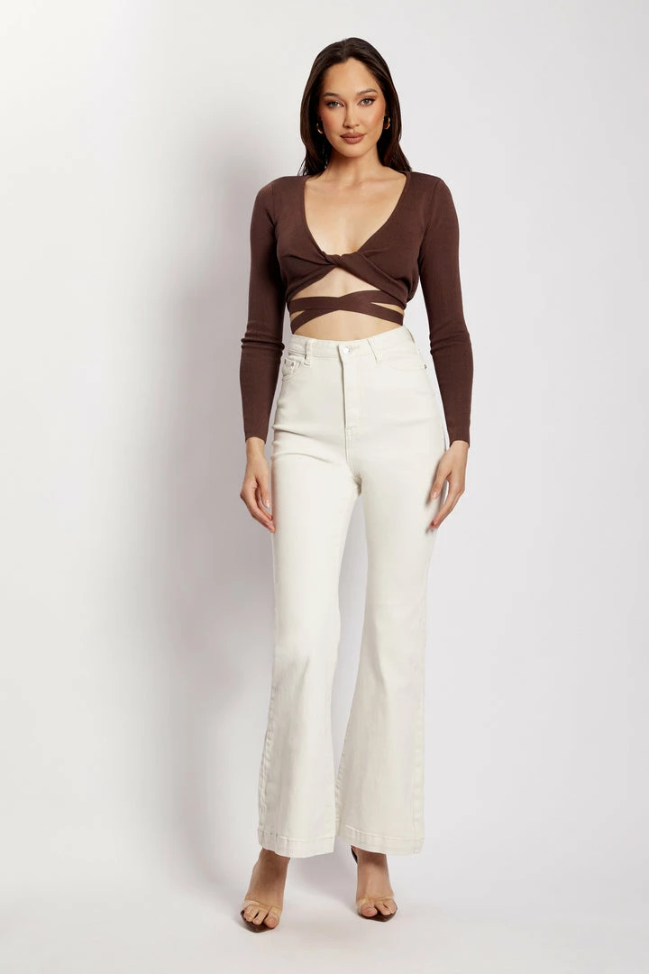 EMS Arzu Wrap Long Sleeve Crop - Chocolate 6 EMS Arzu Wrap Long Sleeve Crop - Chocolate