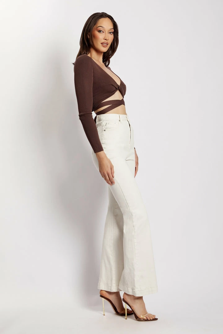 EMS Arzu Wrap Long Sleeve Crop - Chocolate 11 EMS Arzu Wrap Long Sleeve Crop - Chocolate