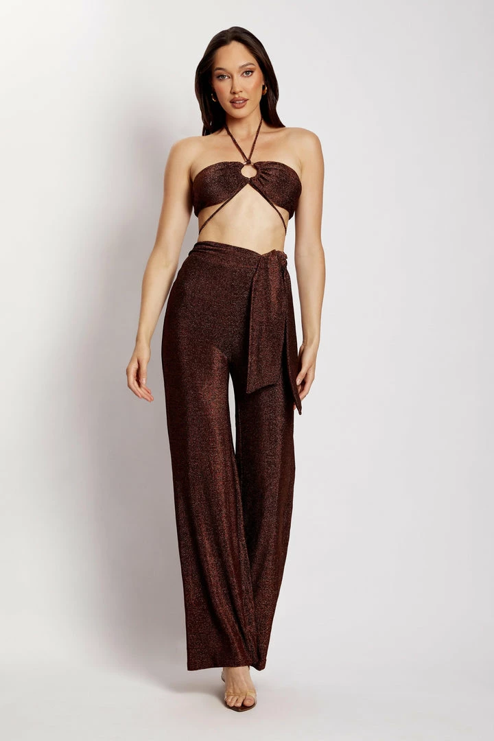 ROM Hope Ring Crop Top - Chocolate Shimmer Two Piece Sets 8 ROM Hope Ring Crop Top - Chocolate Shimmer Two Piece Sets