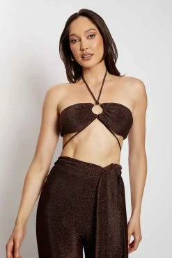 ROM Hope Ring Crop Top - Chocolate Shimmer Two Piece Sets 12 ROM Hope Ring Crop Top - Chocolate Shimmer Two Piece Sets