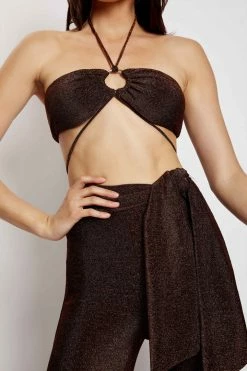 ROM Hope Ring Crop Top - Chocolate Shimmer Two Piece Sets 14 ROM Hope Ring Crop Top - Chocolate Shimmer Two Piece Sets