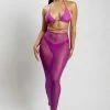 ROM Natalia Mesh Midi Skirt - Violet All Bottoms