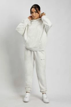 QNG Sweaters & Hoodies Jesy Loopback Oversized Jogger - Grey Marle