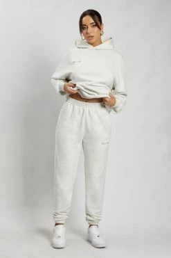 QNG Sweaters & Hoodies Jesy Loopback Oversized Jogger - Grey Marle