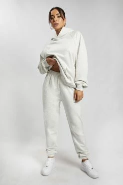 QNG Sweaters & Hoodies Jesy Loopback Oversized Jogger - Grey Marle