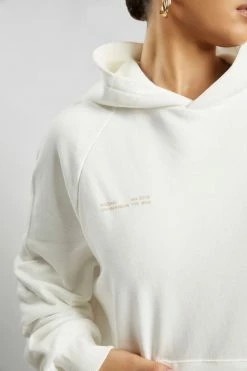 QNG Sweaters & Hoodies Monika Loopback Oversized Hoodie - White