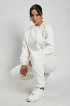 QNG Jesy Loopback Oversized Jogger - White Sweaters & Hoodies 19 QNG Jesy Loopback Oversized Jogger - White Sweaters & Hoodies