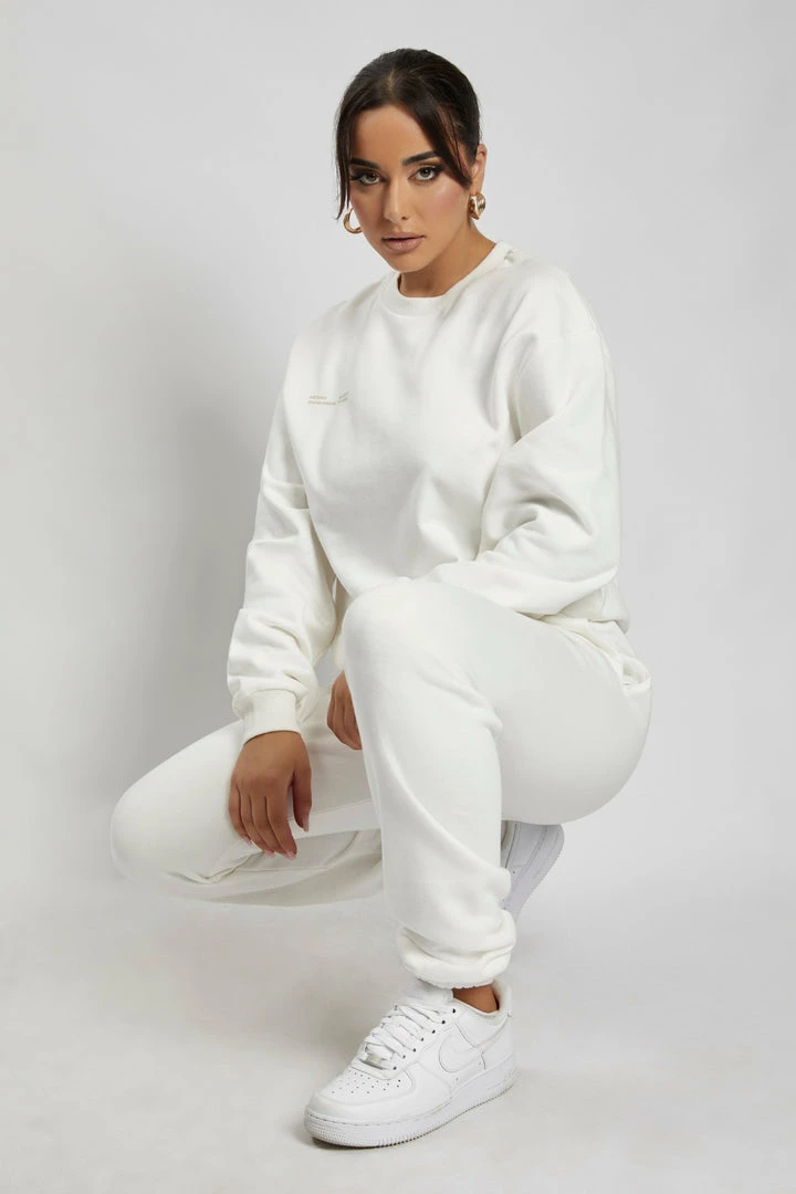 QNG Jesy Loopback Oversized Jogger - White Sweaters & Hoodies 8 QNG Jesy Loopback Oversized Jogger - White Sweaters & Hoodies