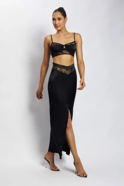 BSD Caity Lace Insert Maxi Skirt - Black 15 BSD Caity Lace Insert Maxi Skirt - Black