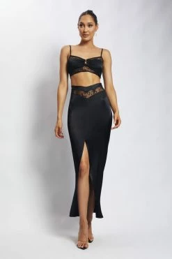 BSD Caity Lace Insert Maxi Skirt - Black 16 BSD Caity Lace Insert Maxi Skirt - Black