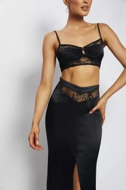 BSD Caity Lace Insert Maxi Skirt - Black 12 BSD Caity Lace Insert Maxi Skirt - Black