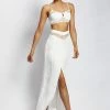 BSD Two Piece Sets Caity Lace Insert Maxi Skirt - White