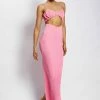 ROM Roxie V Waistband Maxi Skirt - Pink Two Piece Sets