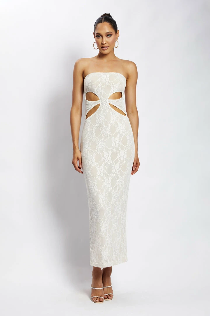 ROM Krista Cut Out Bandeau Maxi Dress - Nude DRESSES 5 ROM Krista Cut Out Bandeau Maxi Dress - Nude DRESSES