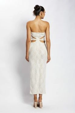 ROM Krista Cut Out Bandeau Maxi Dress - Nude DRESSES