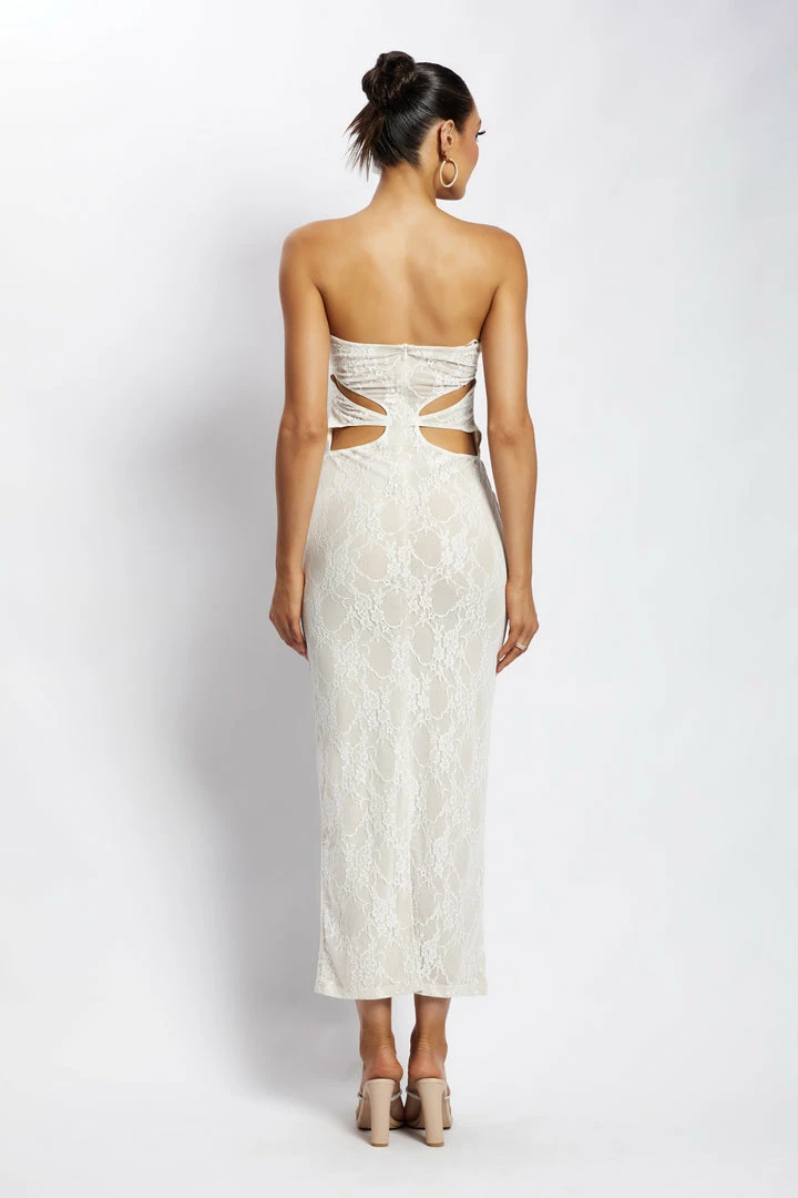 ROM Krista Cut Out Bandeau Maxi Dress - Nude DRESSES 2 ROM Krista Cut Out Bandeau Maxi Dress - Nude DRESSES