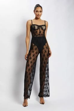 QNG Honour Lace Jumpsuit - Black