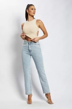 EMS Andria Ribbed Knit Tank Top - Nude All Tops 16 EMS Andria Ribbed Knit Tank Top - Nude All Tops