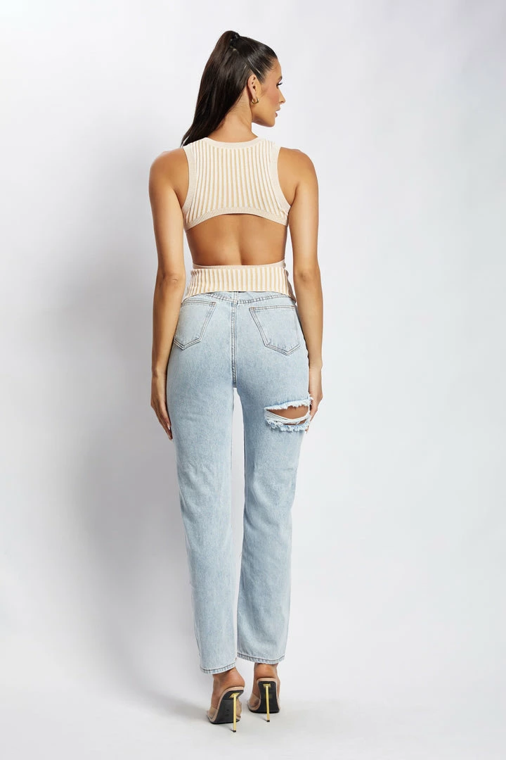 EMS Andria Ribbed Knit Tank Top - Nude All Tops 2 EMS Andria Ribbed Knit Tank Top - Nude All Tops