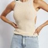 EMS Andria Ribbed Knit Tank Top - Nude All Tops