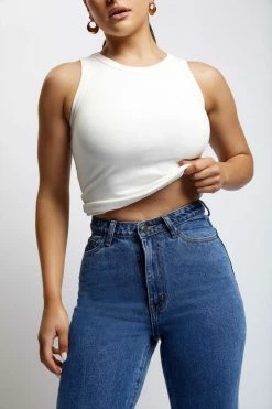 EMS Millicent Ripped Mom Jean - Mid Blue All Bottoms 18 EMS Millicent Ripped Mom Jean - Mid Blue All Bottoms