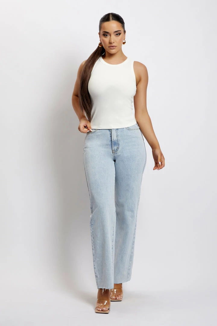 EMS Donna Straight Leg Jean - Light Blue All Bottoms 4 EMS Donna Straight Leg Jean - Light Blue All Bottoms