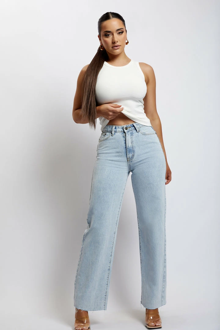 EMS Donna Straight Leg Jean - Light Blue All Bottoms 7 EMS Donna Straight Leg Jean - Light Blue All Bottoms