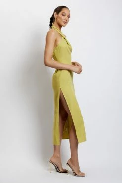 HSH DRESSES Ellie Linen Halter Midi Dress - Apple 15 HSH DRESSES Ellie Linen Halter Midi Dress - Apple