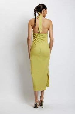 HSH DRESSES Ellie Linen Halter Midi Dress - Apple 13 HSH DRESSES Ellie Linen Halter Midi Dress - Apple