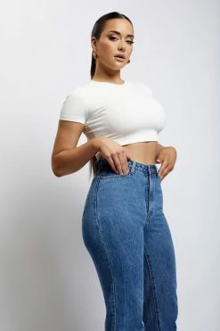 EMS Millicent Plain Rigid Mom Jeans - Mid Blue 11 EMS Millicent Plain Rigid Mom Jeans - Mid Blue