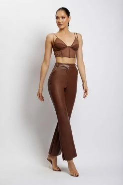 GZH Angelique Demi Cup Mesh Bustier - Chocolate All Tops 21 GZH Angelique Demi Cup Mesh Bustier - Chocolate All Tops