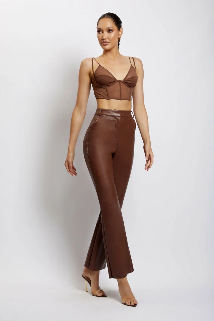 GZH Angelique Demi Cup Mesh Bustier - Chocolate All Tops 10 GZH Angelique Demi Cup Mesh Bustier - Chocolate All Tops