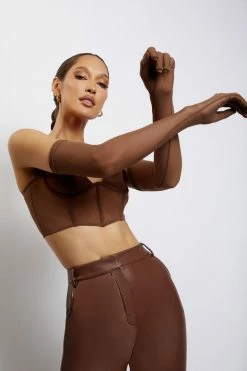 AMC Selena Mesh Gloves - Chocolate