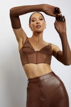 AMC Selena Mesh Gloves - Chocolate