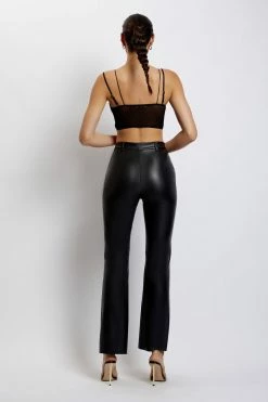 GZH Angelique Demi Cup Mesh Bustier - Black