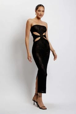 ROM Krista Cut Out Bandeau Maxi Dress - Black DRESSES 11 ROM Krista Cut Out Bandeau Maxi Dress - Black DRESSES