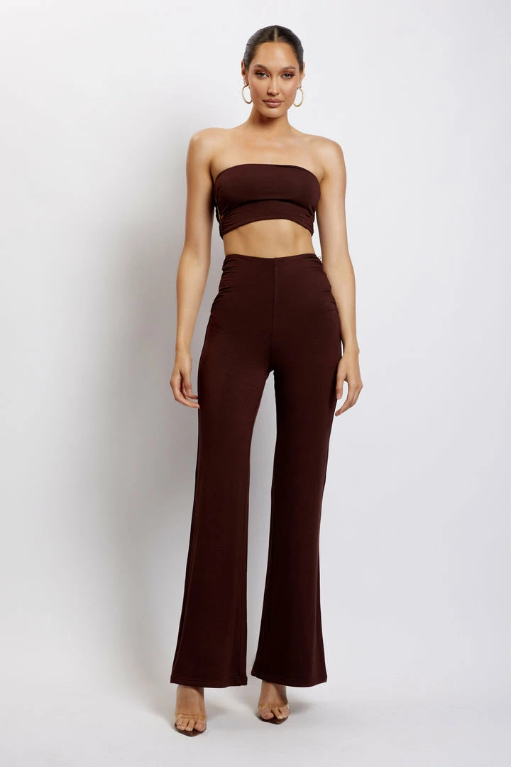 WXI Eleanor Tie Up Side Bandeau - Chocolate Two Piece Sets 5 WXI Eleanor Tie Up Side Bandeau - Chocolate Two Piece Sets